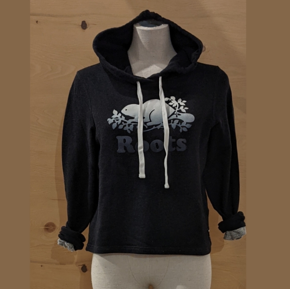 Cropped Roots Ombre Hooded Pullover